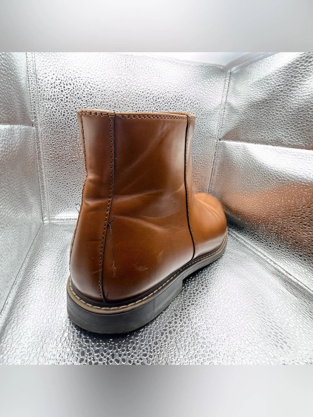 Kenneth Cole Reaction Ely Men's Tan Leather Chelsea Boots 10.5